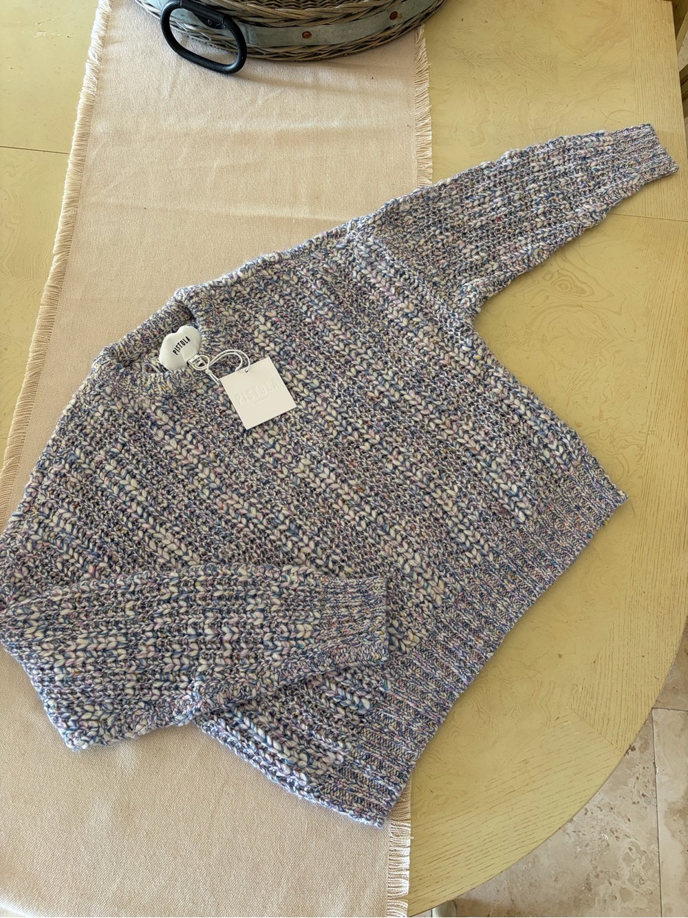 Pistola Lavender Blue and white marled Crewneck Sweater Womens’s Size Small